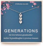 generations necklace - sterling silver three hearts infinity gene necklace for grandma, mom, and granddaughter - birthday jewelry, mother's day gift logo