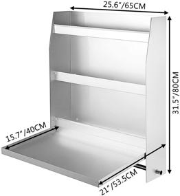 img 3 attached to 🔧 VEVOR 26.5x8x33.5 Inch Trailer Door Cabinet - Aluminum Storage Cabinet for Trailers, Garage, and Shops - Work Station with Flipping Work Tray, Spring-Loaded Paper Towel Tensioner, and Wall Organizer
