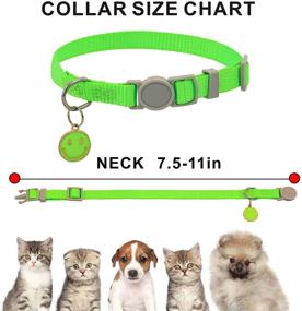 img 3 attached to Enhanced Puppy ID Collar Recognition Set - Whelping Super Soft Nylon Adjustable Separation Newborn Pet with 8 Smiley ID Tags and Record Keeping Chart (8 pcs)