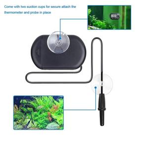 img 1 attached to 🌡️ Veanic 4-Pack Digital Aquarium & Terrarium Thermometer: Precise Water Temperature Meter Gauge with Water-Resistant Sensor Probe for Reptile Turtle Incubation Systems (Black)