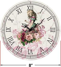 img 2 attached to 🕰️ 8-Piece Truly Alice Cardboard Clocks for Tea Party Décor