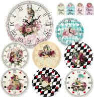 🕰️ 8-piece truly alice cardboard clocks for tea party décor логотип