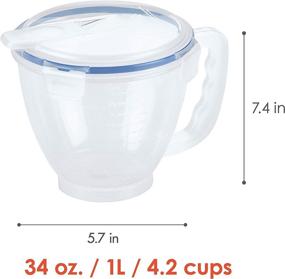 img 3 attached to 🥣 Convenient LocknLock Measuring Bowl with Handle - 33.81oz / 4.23 cup Capacity