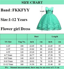 img 1 attached to Girls Sequin Lace Wedding 👗 Party Flower Dress for Ages 1-12 Years