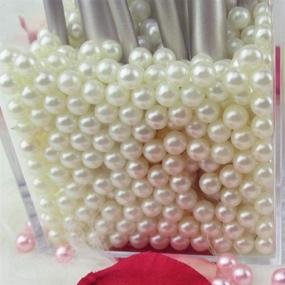 img 1 attached to 💄 Enhance Your Vanity Experience with 1300pcs Ivory Makeup Pearls Round Beads for Filling and Decorating Makeup Brush Lipstick Holder Box, 8mm