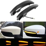 🚦 jinfili sequential led turn signal light side mirror marker lamp: compatible with ford escape ecosport 2013-2018, focus 2012-2018 se st rs, c-max 2013-2017 - improved seo logo