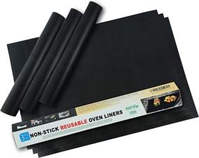 img 4 attached to 🔥 Reusable Oven Liner: Heat Resistant, Non-Toxic, Zero Cleanup Solution - 3 Pack