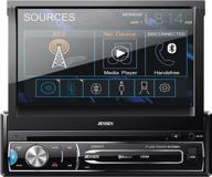 jensen cdr171 7-inch led media touch screen single din car stereo with cd & dvd player, bluetooth, usb input, and more! logo