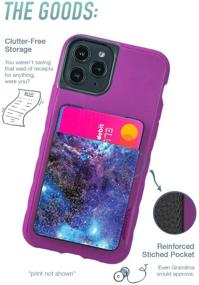 img 2 attached to 📱 Универсальный карман для карт расширяемый Smartish Stick-on Phone Wallet - Sidecar Slim - Подходит для iPhone и Android