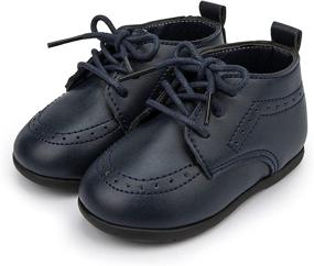 img 2 attached to Sawimlgy Premium Soft Leather Oxfords Dress Waterproof Boys' Shoes and Sneakers