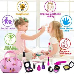 img 1 attached to 🎨 Pretend Makeup Set: UMIKU Birthday Cosmetics for Imaginative Play