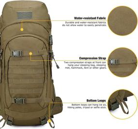 img 3 attached to Mardingtop Internal Backpacks M6312 Army Green 75L Outdoor Recreation