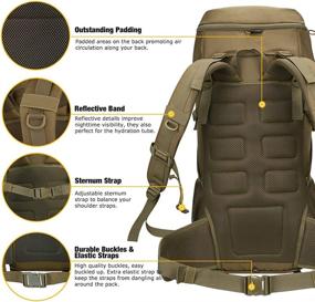 img 2 attached to Mardingtop Internal Backpacks M6312 Army Green 75L Outdoor Recreation