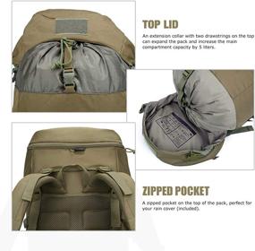img 1 attached to Mardingtop Internal Backpacks M6312 Army Green 75L Outdoor Recreation