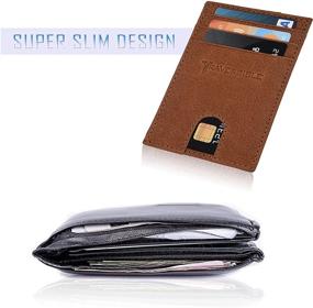 img 1 attached to Advanced Front Pocket Slim Wallets with RFID Protection - The Ultimate Security and Style Combo!