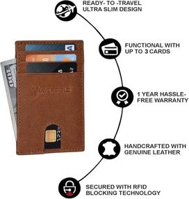 img 3 attached to Advanced Front Pocket Slim Wallets with RFID Protection - The Ultimate Security and Style Combo!