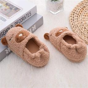 img 1 attached to Toddler Slippers Cartoon Animals Plush Boys' Shoes ~ Slippers