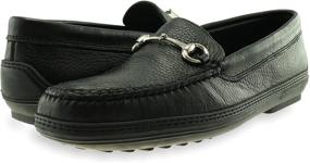 img 2 attached to David Spencer Tumbled Greenwich Black Men's Shoes in Loafers & Slip-Ons