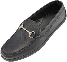 img 4 attached to David Spencer Tumbled Greenwich Black Men's Shoes in Loafers & Slip-Ons