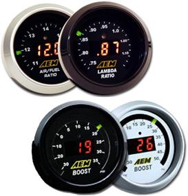 img 2 attached to 💪 Enhance Performance with AEM 2 Gauge Display Set - UEGO WideBand Air/Fuel Ratio Gauge + Boost Pressure Gauge -30-35psi + Get a Free MAPerformance Lanyard!