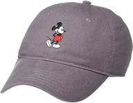 🧢 disney mickey mouse baseball hat, adjustable dad cap - concept one, washed twill cotton logo