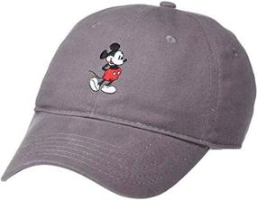 img 4 attached to 🧢 Disney Mickey Mouse Baseball Hat, Adjustable Dad Cap - Concept One, Washed Twill Cotton