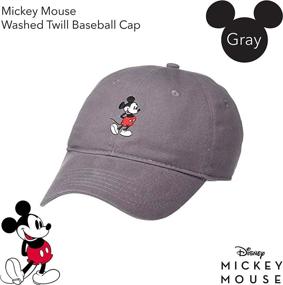 img 3 attached to 🧢 Disney Mickey Mouse Baseball Hat, Adjustable Dad Cap - Concept One, Washed Twill Cotton