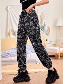 img 1 attached to 👖 WDIRARA Women's Graphic Print Elastic Waist Sweatpants: Comfy Casual Long Joggers for Any Occasion