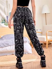 img 3 attached to 👖 WDIRARA Women's Graphic Print Elastic Waist Sweatpants: Comfy Casual Long Joggers for Any Occasion