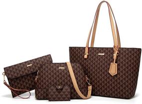 img 4 attached to 👜 Women's Synthetic Leather Shoulder Handbags, Wallets, and Satchels - Fashionable Collection