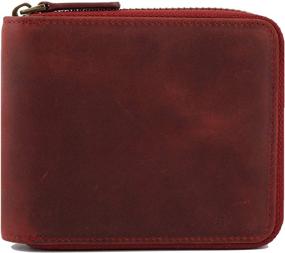 img 4 attached to Genuine Leather Zipper Wallet Blocking Men's Accessories and Wallets, Card Cases & Money Organizers