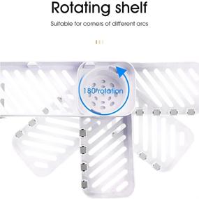 img 2 attached to pekifaves Corner Shower Caddy: Innovative Wall Mounted Organizer with Adhesive, Hooks, and Rotatable Jewelry Box