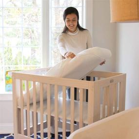 img 3 attached to Chemical-Free Lullaby Earth Breathe Safe Mini Crib Mattress: Dual-Firmness, Natural & Washable Protector Included