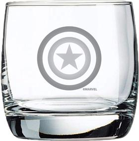 img 2 attached to Collectible Marvel Glass Set of 2 - Captain America & Thor Logos - Classic Design with Sturdy Bases - 10 oz. Capacity - Perfect Gift for Fans