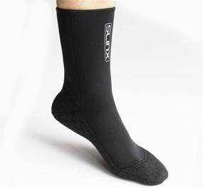 img 4 attached to Premium Neoprene Water Fin Socks: 3MM Diving Wetsuits Socks for Women and Men - Thermal, Flexible, Anti-Slip for Snorkeling and Surfing