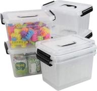 📦 leendines 6l plastic storage box with lids - clear storage bin set of 6 for efficient organization logo