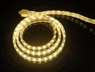 🔌 ul listed 100 feet led strip rope light, 10100 lumen, 3000k warm white, dimmable, 120v ac flexible flat, indoor outdoor use, 1830 units 3528 smd leds, accessories included - ready to use логотип