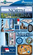 🏞️ north carolina reminisce jet setters dimensional stickers logo