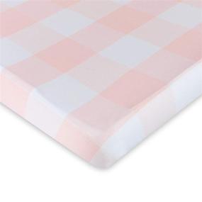 img 4 attached to Ely's & Co. Baby Crib Sheet - 100% Jersey Cotton - Pink Gingham Design - Baby Girl's Essential