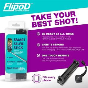 img 1 attached to 📷 Flipod Selfie Stick: The All-in-One Universal Extendable Smart Adjustable Phone Cradle Selfie Mount Tripod Stand Device with Remote Control for iPhone X/iPhone 8/8 Plus/iPhone 7/iPhone 7 Plus/Galaxy