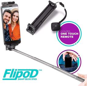 img 4 attached to 📷 Flipod Selfie Stick: The All-in-One Universal Extendable Smart Adjustable Phone Cradle Selfie Mount Tripod Stand Device with Remote Control for iPhone X/iPhone 8/8 Plus/iPhone 7/iPhone 7 Plus/Galaxy