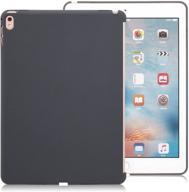 📱 optimized 9.7 inch ipad pro back case - charcoal gray companion cover with perfect compatibility for smart keyboard. logo