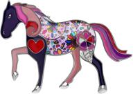 🐎 доуэй брошь с цветочным бегущим конем для платка на груди - идеальный подарок на скачках для женщин и девочек - значок на одежде, ювелирные изделия логотип