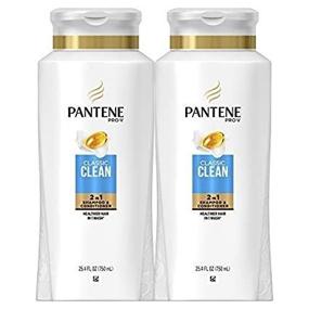 img 4 attached to Pantene Pro-V Classic Clean 2 in 1 Shampoo and Conditioner: Double Pack Deal, 25.4 Fl Oz Each