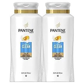 img 1 attached to Pantene Pro-V Classic Clean 2 in 1 Shampoo and Conditioner: Double Pack Deal, 25.4 Fl Oz Each