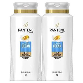 img 2 attached to Pantene Pro-V Classic Clean 2 in 1 Shampoo and Conditioner: Double Pack Deal, 25.4 Fl Oz Each