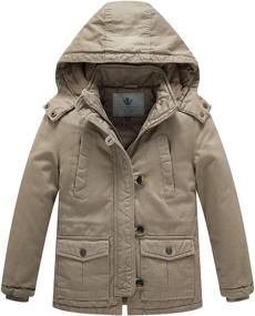 img 4 attached to 🧥 WenVen Boys' Winter Thicken Cotton Hooded Clothing for Optimal Warmth