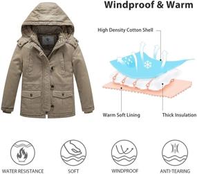 img 1 attached to 🧥 WenVen Boys' Winter Thicken Cotton Hooded Clothing for Optimal Warmth