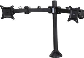 img 3 attached to SIIG Dual Monitor Desk Mount - Tilt, Swivel, Rotate, 🖥️ Extend - for 13 to 27 Inches Screens - Black (CE-MT0Q11-S1)