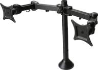 siig dual monitor desk mount - tilt, swivel, rotate, 🖥️ extend - for 13 to 27 inches screens - black (ce-mt0q11-s1) logo